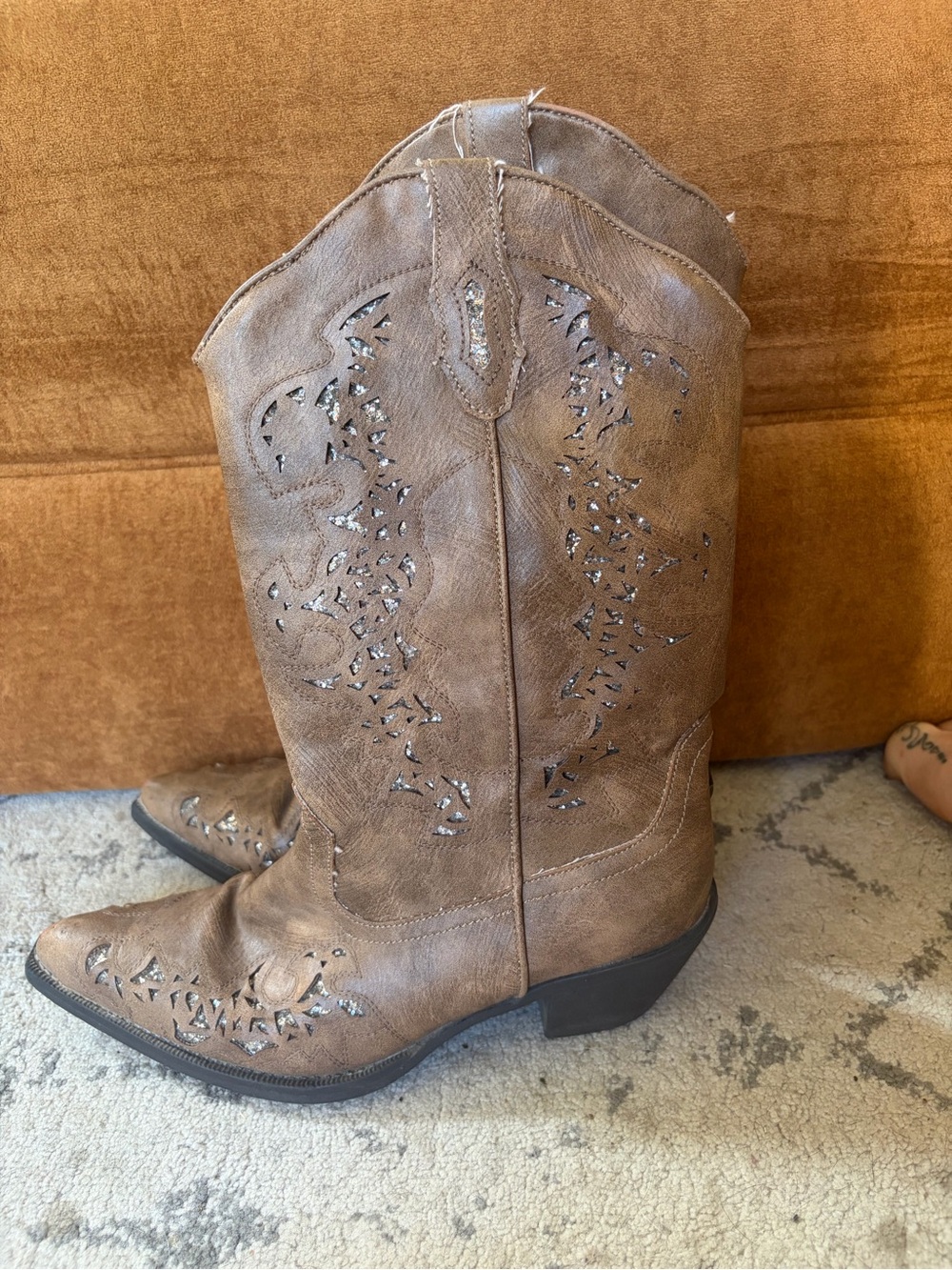 ROPER WOMEN'S BROWN ALISA WESTERN BOOTS - SNIP TOE Size 8